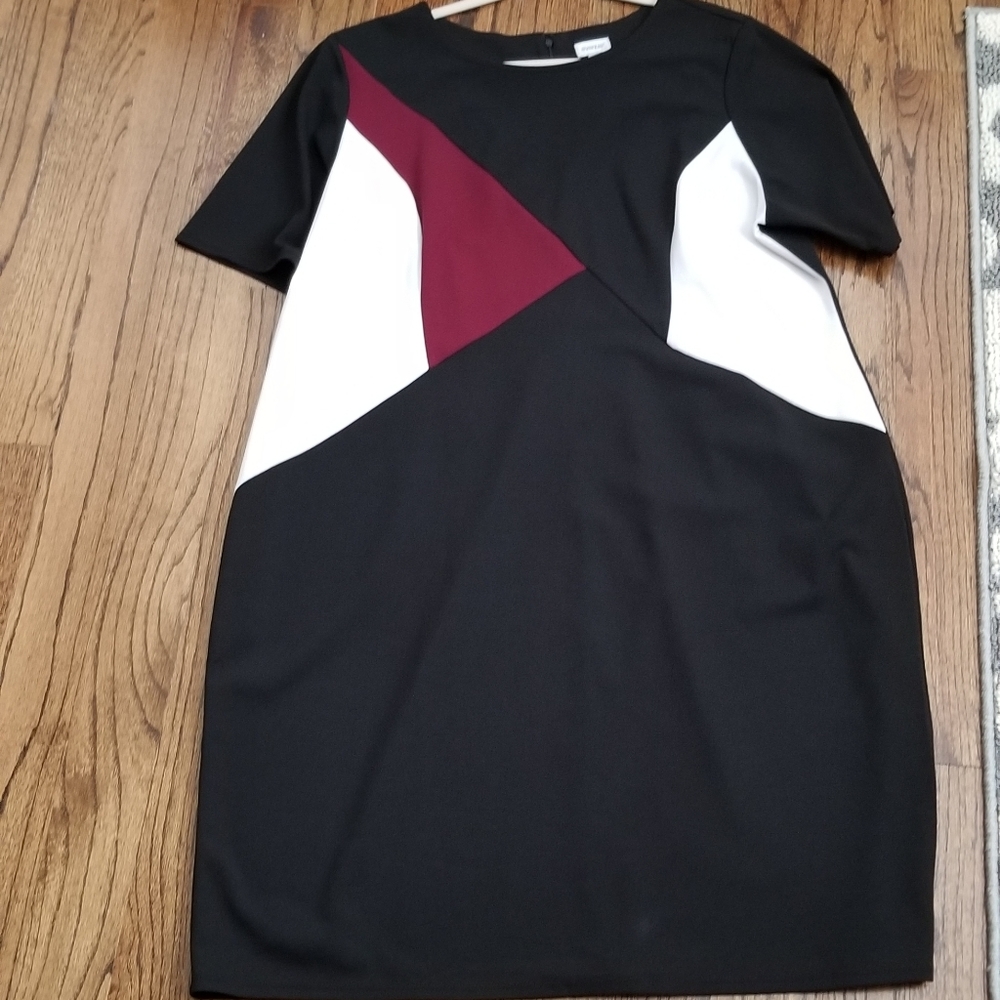 Avenue Black Colorblock Sheath Dress Sz 18…
